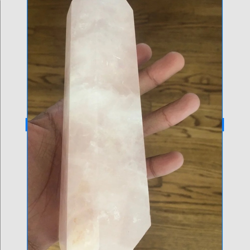Rose quartz pillar